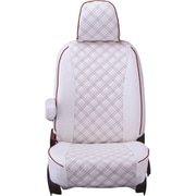 シートカバー 全席セット プリウス キルト ホワイト×レッドステッチ 15ETB1224W