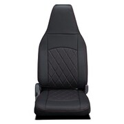 シートカバー 1列目のみ タウンエースバン/ライトエースバン ストロングキルト ブラック×レッドステッチ 45ETE1281X01KA