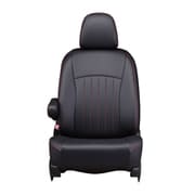 シートカバー 全席セット スペーシア/フレアワゴン ライン ブラック×レッドステッチ 43ESA6309KA