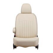 シートカバー 全席セット スペーシア/フレアワゴン ライン アイボリー×ブラウンステッチ 43ESA6309VN