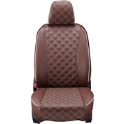 シートカバー 全席セット アクア キルト ブラウン×アイボリーステッチ 15ETB1064N