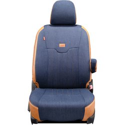 シートカバー 全席セット タント/タントカスタム/シフォン/シフォンカスタム ジーンズ ヴィンテージ ネイビー×ヴィンテージ キャメル 19EDA6519BE