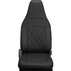 シートカバー 全席セット エブリィ/NV100 クリッパー/スクラム/ミニキャブバン ストロングキルト ブラック×ブラックステッチ 45ESK6037X02KK