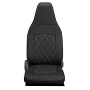 シートカバー 1列目のみ タウンエースバン/ボンゴバン/グランマックスカーゴ ストロングキルト ブラック×ホワイトステッチ 45ETE1282X01KW