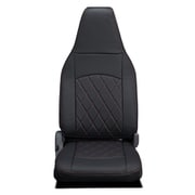 シートカバー 全席セット タウンエースバン/ボンゴバン/グランマックスカーゴ ストロングキルト ブラック×レッドステッチ 45ETL1282X02KA