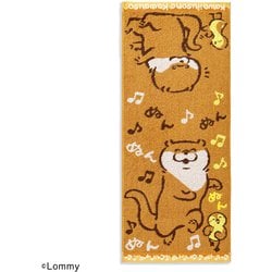 可愛い嘘のカワウソ おどるの！ 34cm×80cm ブラウン フェイスタオル 20-1112150