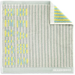 BEAMS DESIGN オルタネイトロゴ 25cm×25cm グリーン タオルハンカチ 51-1400070