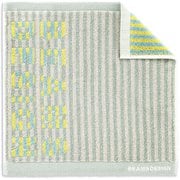 51-1400070 [BEAMS DESIGN オルタネイトロゴ 25cm×25cm グリーン タオルハンカチ]
