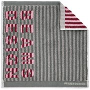 51-1400070 [BEAMS DESIGN オルタネイトロゴ 25cm×25cm グレー タオルハンカチ]