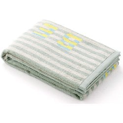 BEAMS DESIGN オルタネイトロゴ 60cm×120cm グリーン バスタオル 51-1403350