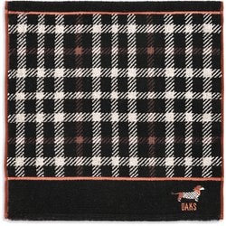 DAKS ハウスチェックダックス 34cm×35cm ブラック ウォッシュタオル 55-0301080