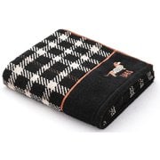 55-0302130 [DAKS ハウスチェックダックス 34cm×80cm ブラック フェイスタオル]