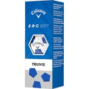 E・R・C SOFT TRUVIS ホワイト/ブルー [ゴルフボール 1スリーブ 3球入り]