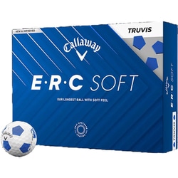 E・R・C SOFT TRUVIS ホワイト/ブルー [ゴルフボール 1ダース 12球入り]