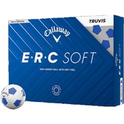 E・R・C SOFT TRUVIS ホワイト/ブルー [ゴルフボール 1ダース 12球入り]