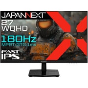 ゲーミングモニター/27型/WQHD(2560×1440)/FAST IPSパネル/非光沢/HDR対応/180Hz/1ms(GTG/MPRT)/HDMI×2 DP×2/2年保証 JN-i27G180Q