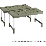 フリーラック 伸縮タイプ 2台入り クローゼット 押入れ エコグリーン CO-RG2T