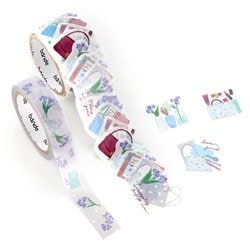 ロールステッカー flowers in my bag アイリス見守るお手紙好きのバッグ BDA805