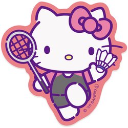 限定 サンリオ キャラクターズ ステッカー ハローキティ バドミントン部 001762-52