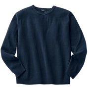 958148007 カシミヤタッチ柔らかセーター LLサイズ ネイビー fr958148
