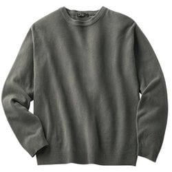 958148002 カシミヤタッチ柔らかセーター Lサイズ チャコール fr958148