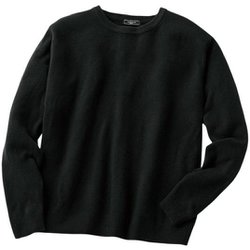958148017 カシミヤタッチ柔らかセーター Mサイズ ブラック fr958148