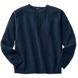 958148005 カシミヤタッチ柔らかセーター Mサイズ ネイビー fr958148