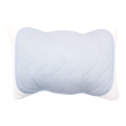 ひんやり冷たい 枕パッド 接触冷感 洗える サックス 35×50～43×63cmの枕に対応 MP154010-76