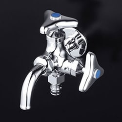 寒屋外ホース接続二口横水栓 K124SPZ