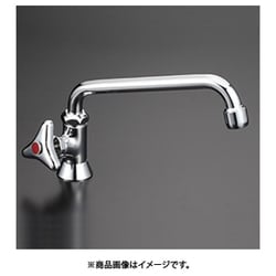 立形自在水栓 左ハンドル240mmパイプ付・泡沫付 K16NDVLFR24