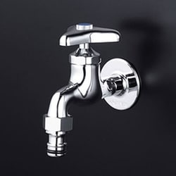 寒冷地用 屋外ホース接続ニップル付横水栓 K4SPZ