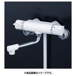 寒冷地用 サーモスタット式シャワー・ホワイト150mm パイプ付 KF800WC4