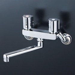 寒冷地用 2ハンドル混合栓240mm パイプ付 KM140ZEXNR2
