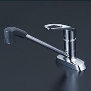 寒冷地用 シングルシャワー付混合栓 200mm パイプ付 KM5081ZTFR2