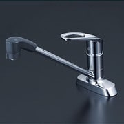 寒冷地用 シングルシャワー付混合栓 260mm パイプ付 KM5081ZTF