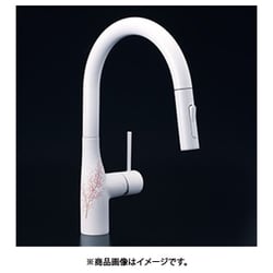 寒冷地用 シングルシャワー付混合栓 マットホワイト サクラ KM6061ZECM4K1