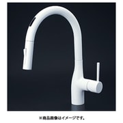 シングルシャワー付混合栓 センサー付 電池 マットホワイト KM6071DECM4