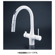 ビルトイン浄水器用シングルシャワー付混合栓 センサー電池マットホワイト KM6091DECM4
