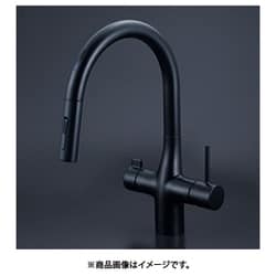ビルトイン浄水器用シングルシャワー付混合栓 センサー電池マットブラック KM6091DECM5