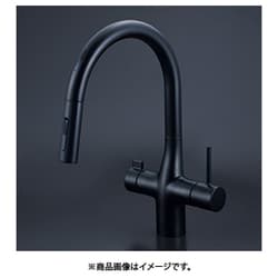 ビルトイン浄水器用シングルシャワー付混合栓 センサー電池マットブラック KM6091DSCECM5
