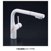 シングルシャワー付混合栓 マットホワイト サクラ KM6101ECM4K1