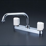 寒冷地用 2ハンドル混合栓取付ピッチ204mm 240mm パイプ付 KM8ZGNR2