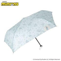 日傘 折りたたみ傘 晴雨兼用 ミニオンズ ミニオン 折傘50cm Bob＋Tim 50cm 手開き式 UVカット加工 ライトブルー