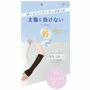 満足 太陽に負けない 手のストッキングでUV対策 アームカバー 涼感タイプ ブラック フリー 1枚組 040-0571