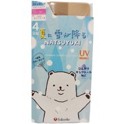 シルキーサポート 夏に雪が降る UV吸収加工 ひんやりキシリトール加工 ショートストッキング クリアヌード 23-25cm 4足組 361-2324