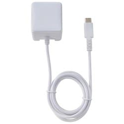 急速充電器 USB-Cケーブル一体型 1m 15W 折りたたみプラグ ホワイト CHCR-N10WH