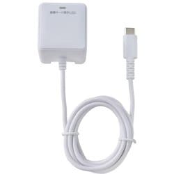 急速充電器 USB PD（パワーデリバリー）対応 USB-Cケーブル一体型 1m 20W 雷サージ付 折りたたみプラグ ホワイト CHCR-SP10WH