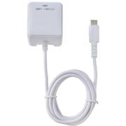 急速充電器 USB PD(パワーデリバリー)対応 USB-Cケーブル一体型 1m 20W 雷サージ付 折りたたみプラグ ホワイト CHCR-SP10WH