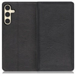 Galaxy S24 用 本革スマホケース/スタンド機能＆カードポケット付き ブラック WORK10GX-BK-GS24