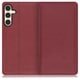 Galaxy S24 用 本革スマホケース/スタンド機能＆カードポケット付き ワインレッド WORK10GX-RD-GS24